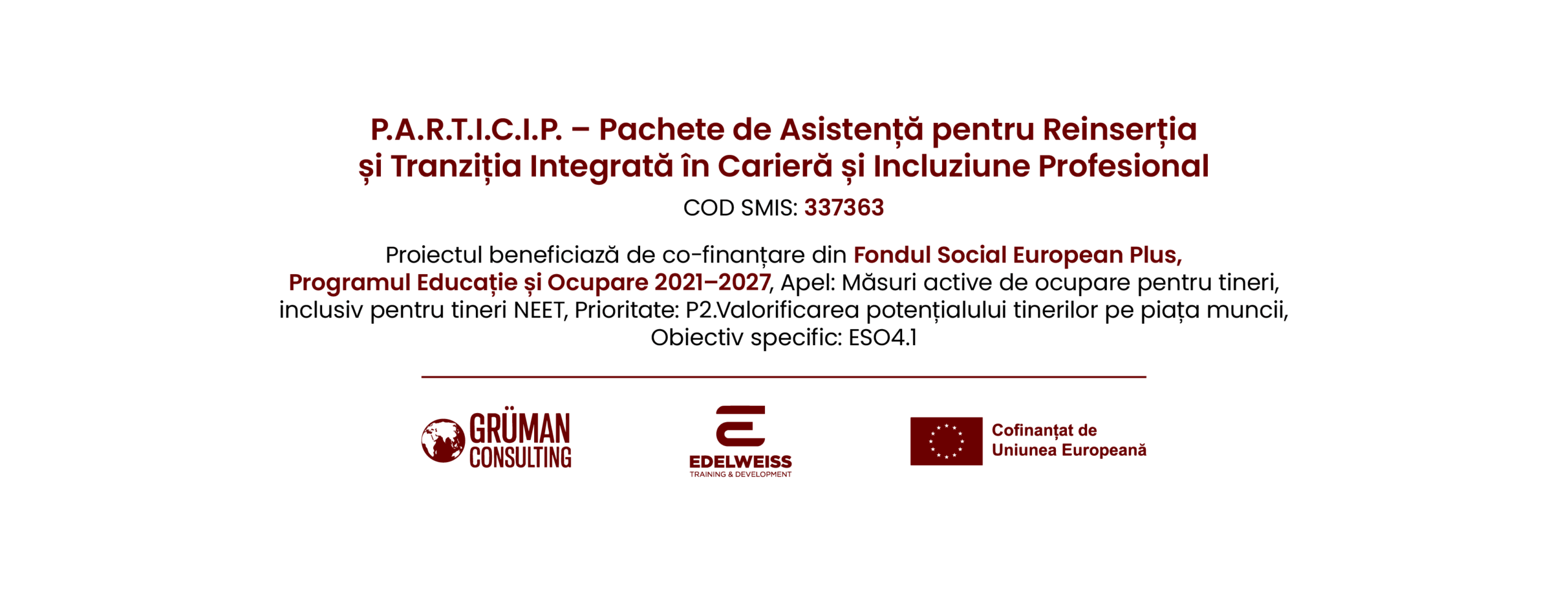 COMUNICAT DE PRESĂ – PARTICIP